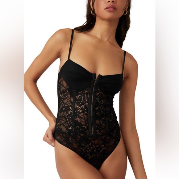 Free People Other - NWT FREE PEOPLE Lace Night Rhythm Bodysuit, Size: Small, Black, from Nordstrom
